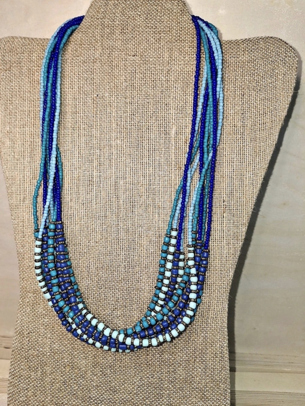 Vintage Multistrand Seed Bead Necklace